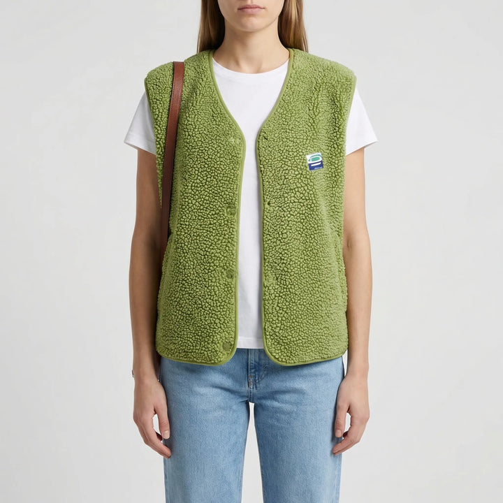 Open-Front Sleeveless Layering Vest - Claudia