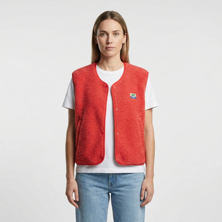 Open-Front Sleeveless Layering Vest - Claudia