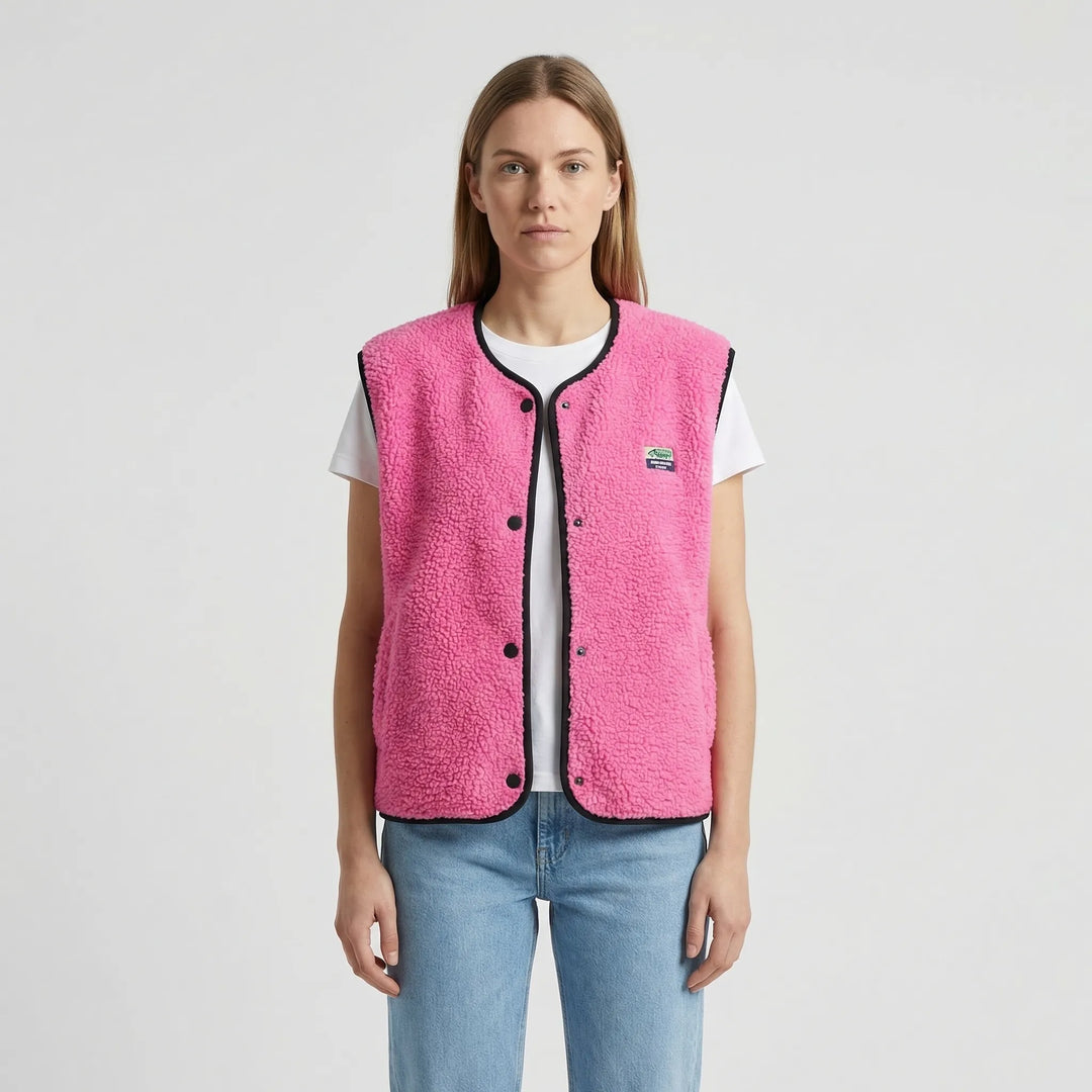 Open-Front Sleeveless Layering Vest - Claudia