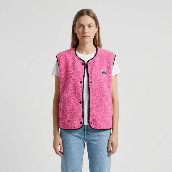 Open-Front Sleeveless Layering Vest - Claudia