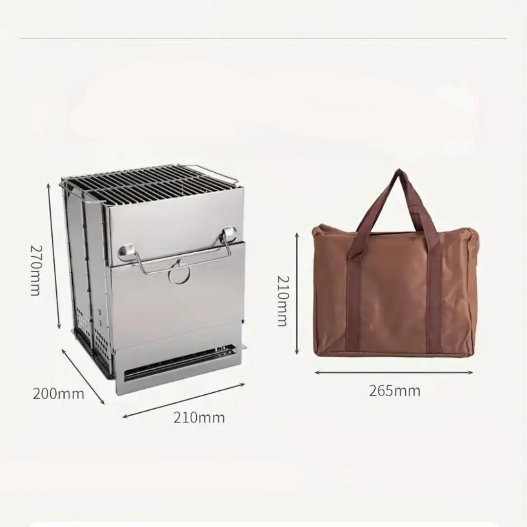 Foldable Stainless Steel Wood Stove - TrailFlame