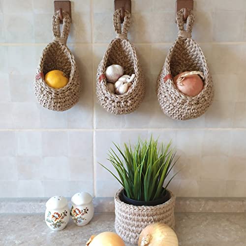 Hanging Wall Baskets Made of Cotton Yarn – Nara