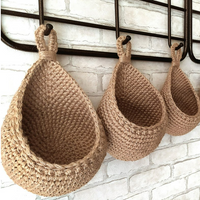 Hanging Wall Baskets Made of Cotton Yarn – Nara