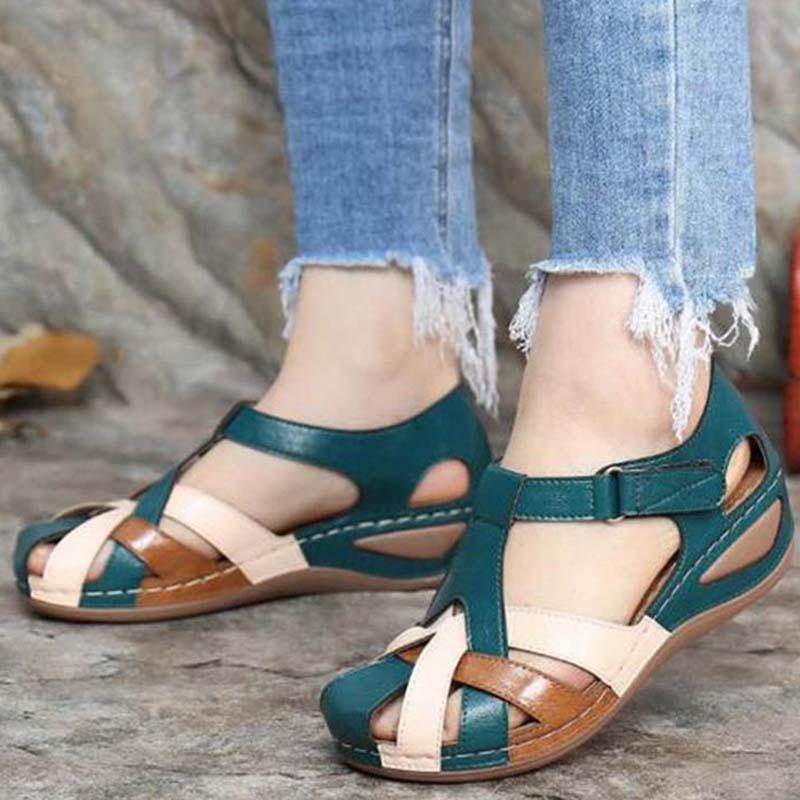 Orthopedic Wedge Sandal With Woven Upper For Women - Dana