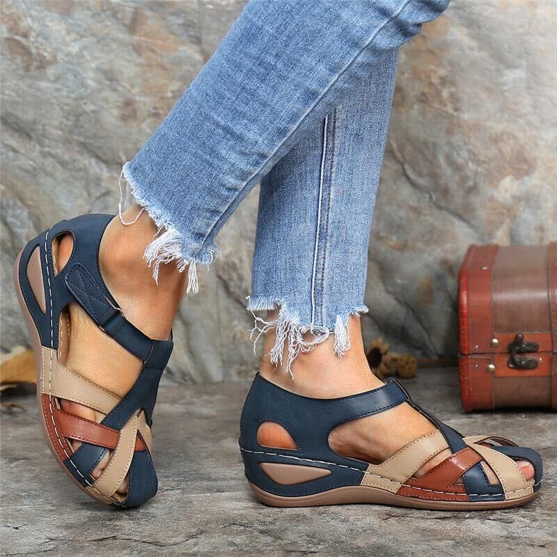 Orthopedic Wedge Sandal With Woven Upper For Women - Dana