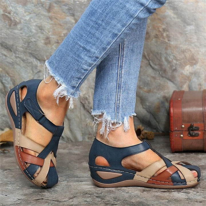 Orthopedic Wedge Sandal With Woven Upper For Women - Dana