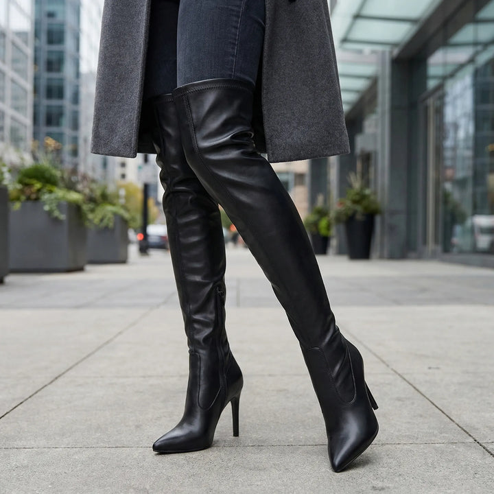 Over-The-Knee Pointed Toe Boot - Sandra