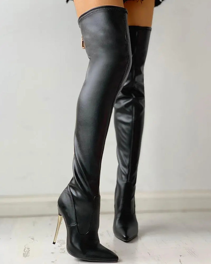 Over-The-Knee Pointed Toe Boot - Sandra