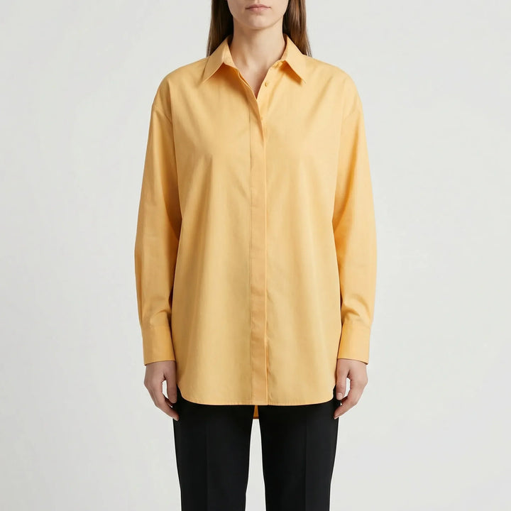 Oversized Blouse Met Omgeslagen Kraag - Blanca