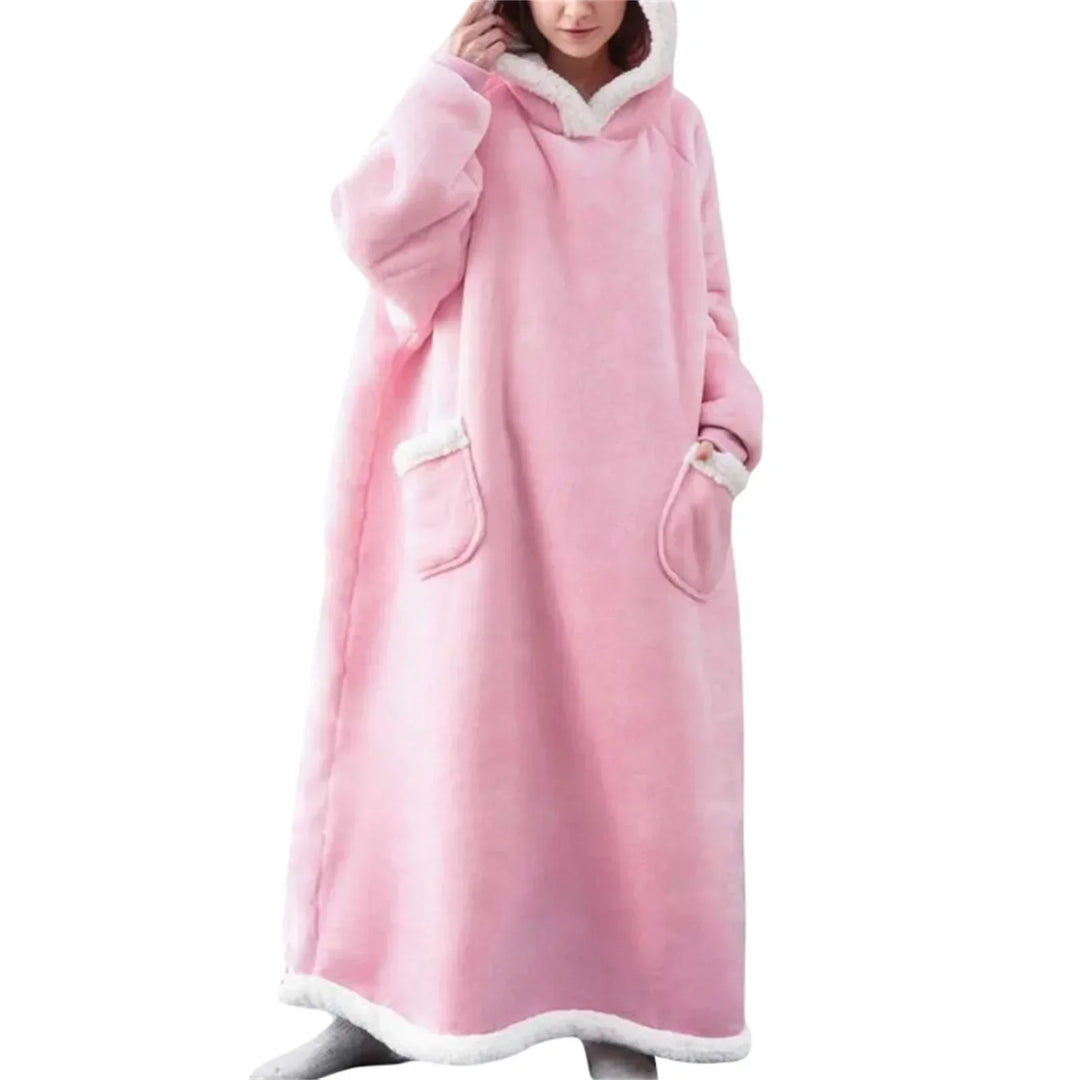 Oversized Hooded Blanket With Front Pocket - Lola