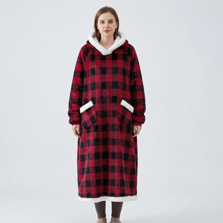 Oversized Hooded Blanket With Front Pocket - Lola