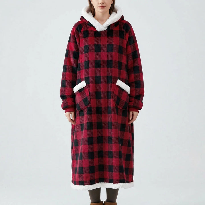 Oversized Hooded Blanket With Front Pocket - Lola