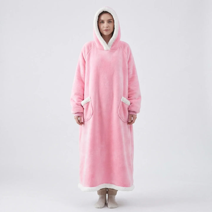 Oversized Hooded Blanket With Front Pocket - Lola