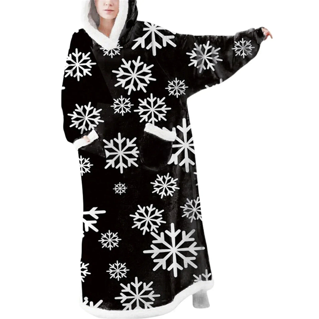 Oversized Hooded Blanket With Front Pocket - Lola