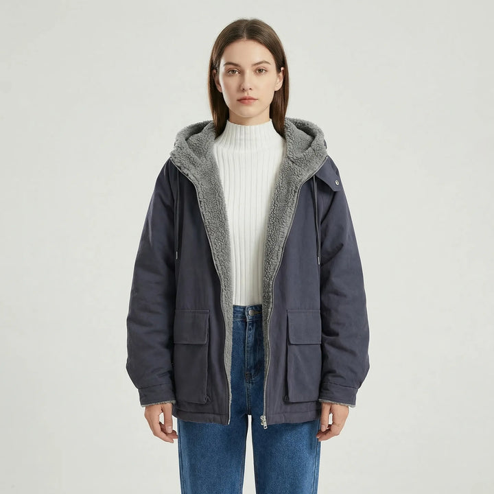 Oversized Hooded Reversible Parka - Mindy
