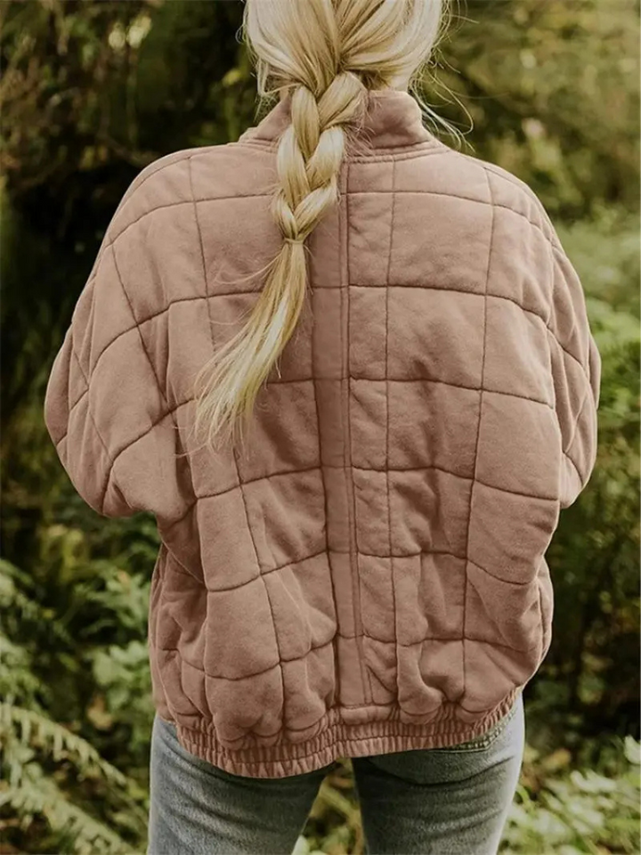 Oversized Quilted Zip-Up Jacket - Kathy