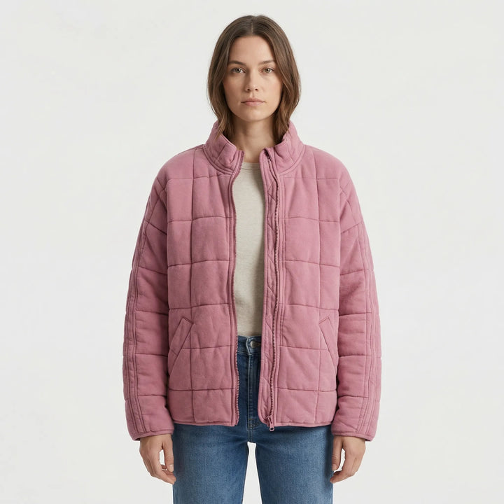 Oversized Quilted Zip-Up Jacket - Kathy