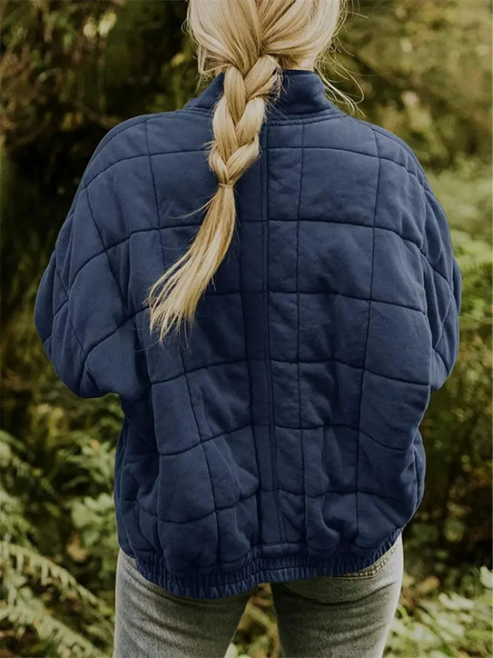 Oversized Quilted Zip-Up Jacket - Kathy