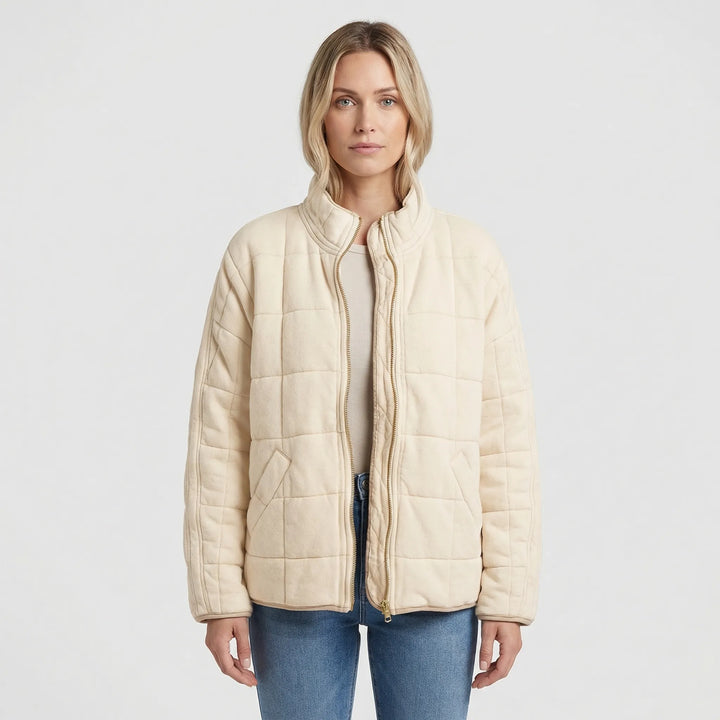 Oversized Quilted Zip-Up Jacket - Kathy