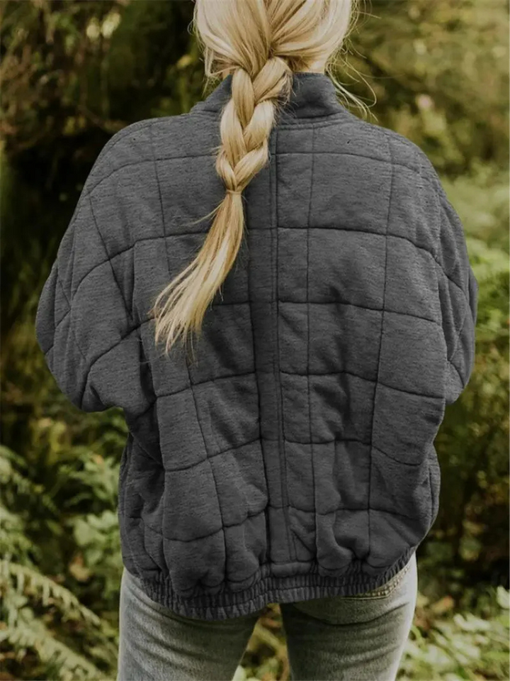 Oversized Quilted Zip-Up Jacket - Kathy