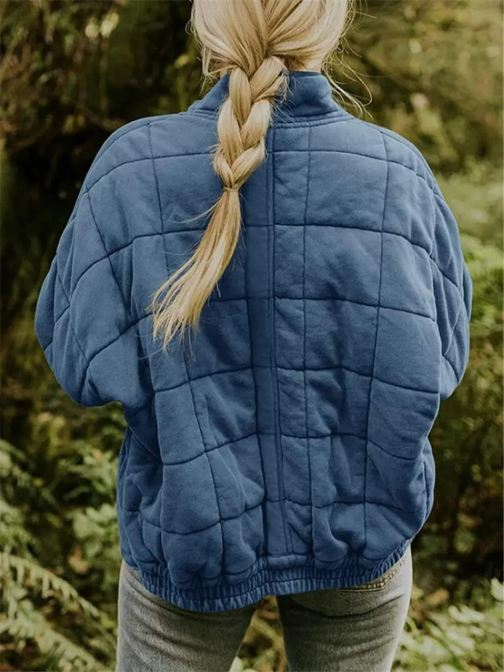 Oversized Quilted Zip-Up Jacket - Kathy