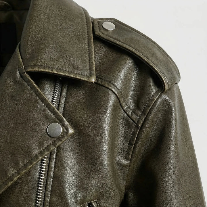 Oversized Vintage Biker Jacket - Jane
