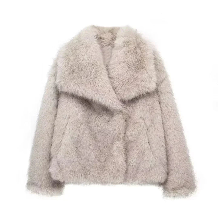 Oversized Winter Coat With Faux-Fur Finish - Elena