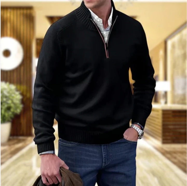 Sweter Sammy Jackson™ Dewitt Elegance | Komfort z kaszmiru z zamkiem błyskawicznym