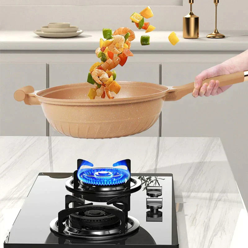 Multifunctionele Wokpan met Anti-aanbaklaag - CookFlex