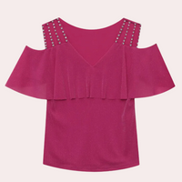 Fashionable V-Neck Blouse for Women - Elvira