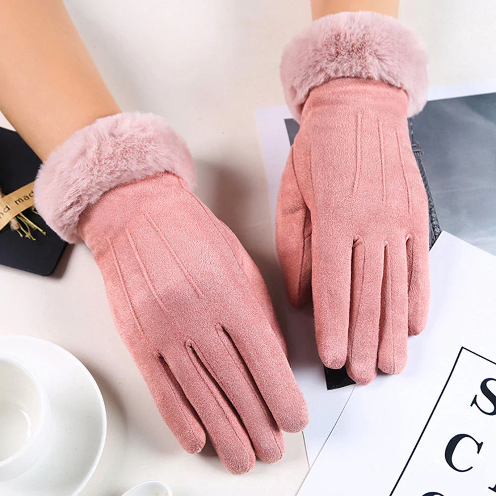 Trendy Suede Women's Gloves - Mirella