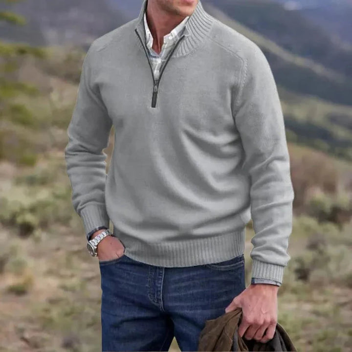 Sweter Sammy Jackson™ Dewitt Elegance | Komfort z kaszmiru z zamkiem błyskawicznym