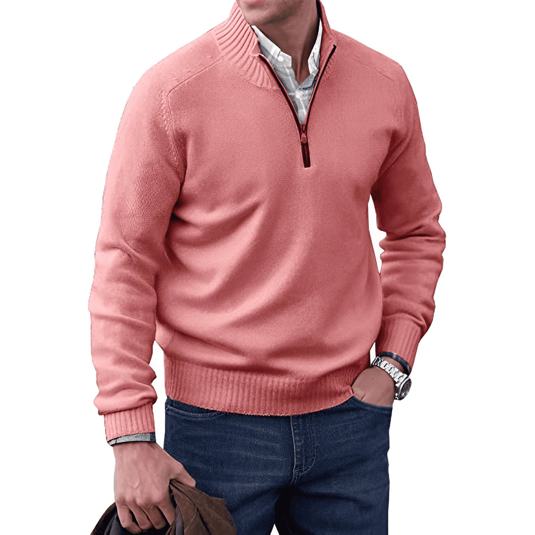 Sweter Sammy Jackson™ Dewitt Elegance | Komfort z kaszmiru z zamkiem błyskawicznym