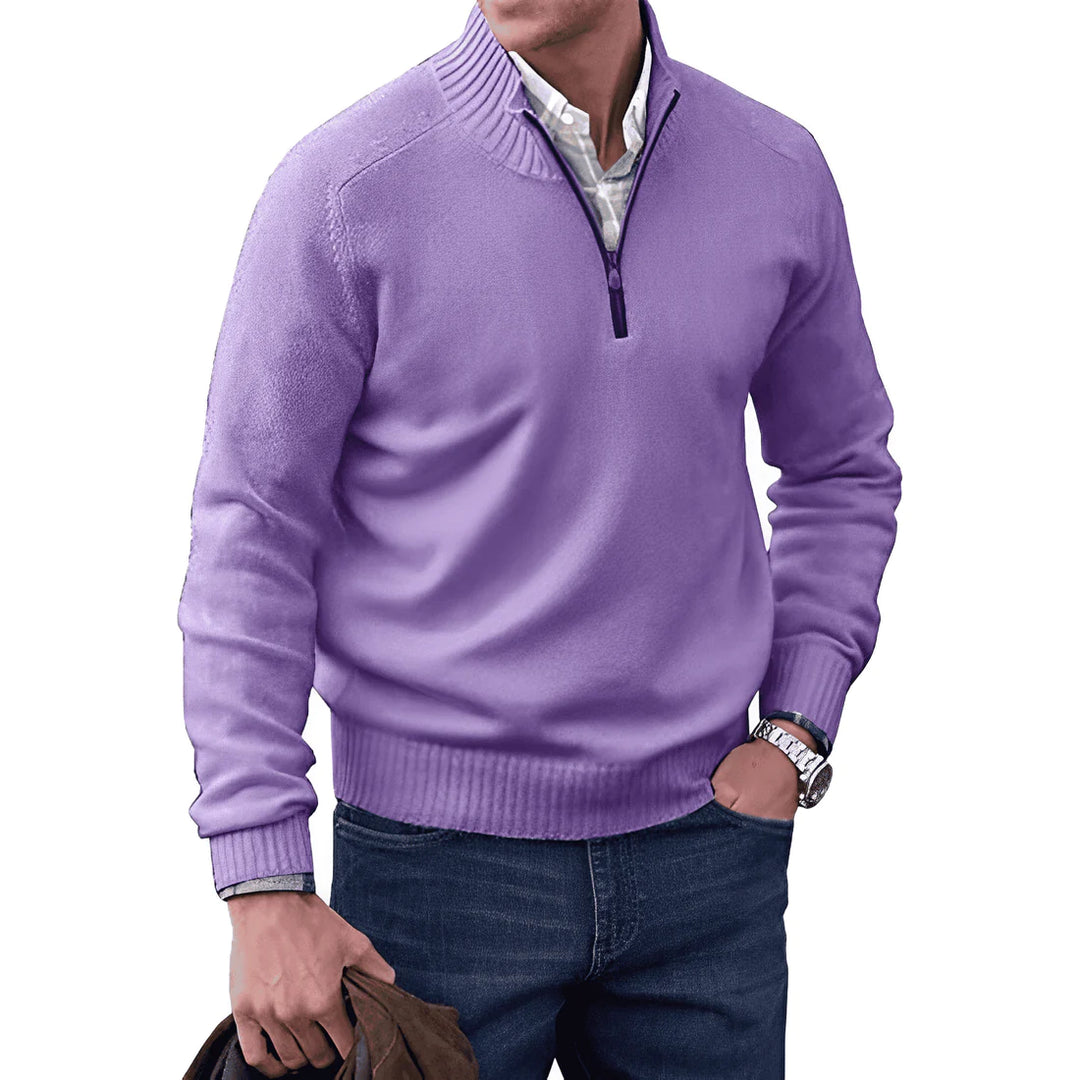 Sweter Sammy Jackson™ Dewitt Elegance | Komfort z kaszmiru z zamkiem błyskawicznym