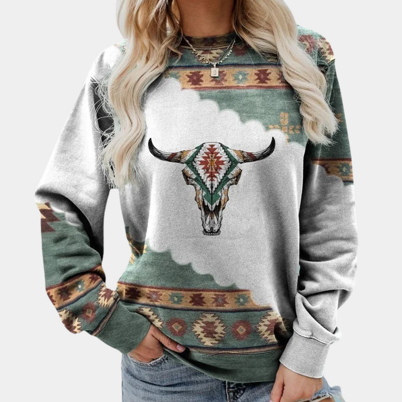 Trendy Printed Women's Sweatshirt - Sienna