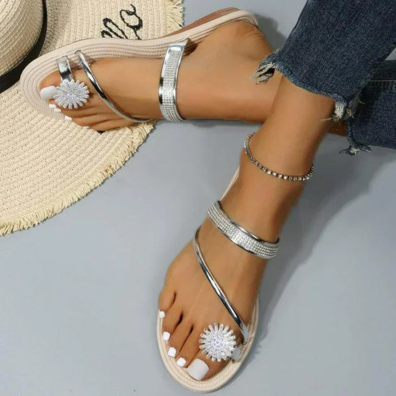 Trendy Women's Sandals with Unique Snowflake Detail – Arluna