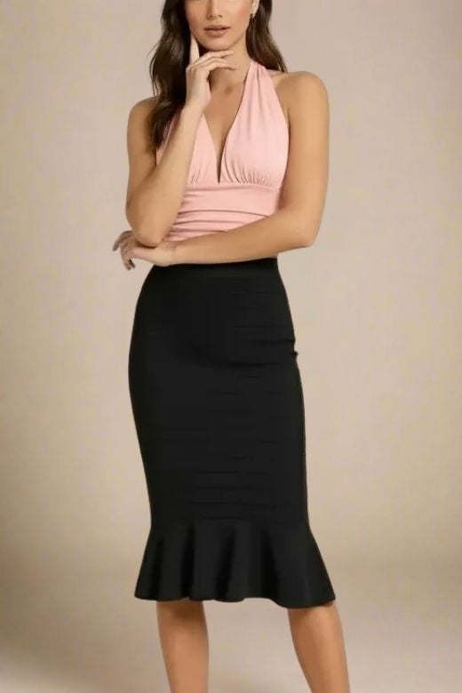 Pink Halter Neckline Top - Carmen