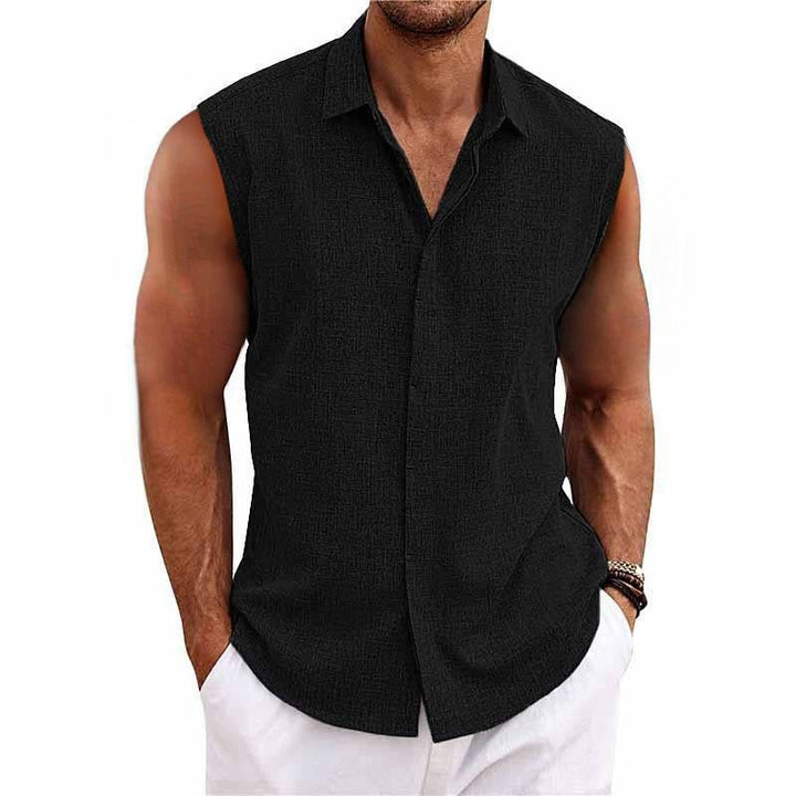 Plain Summer Shirt Without Sleeves - Luis