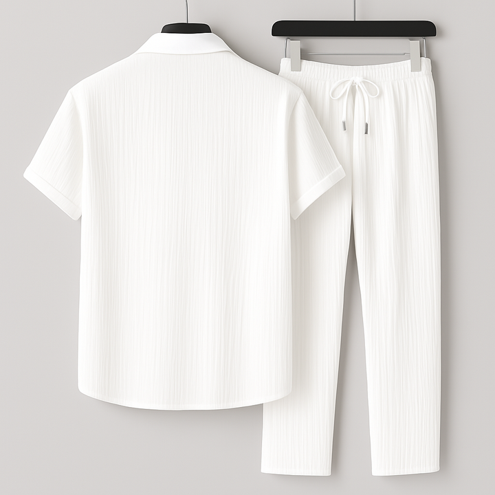 Pleated Short-Sleeve Co Ord Set - Ryan