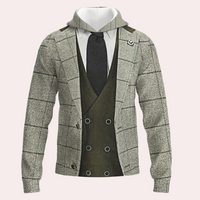 Veelzijdige Herenhoodie met Ruitpatroon - Lucian