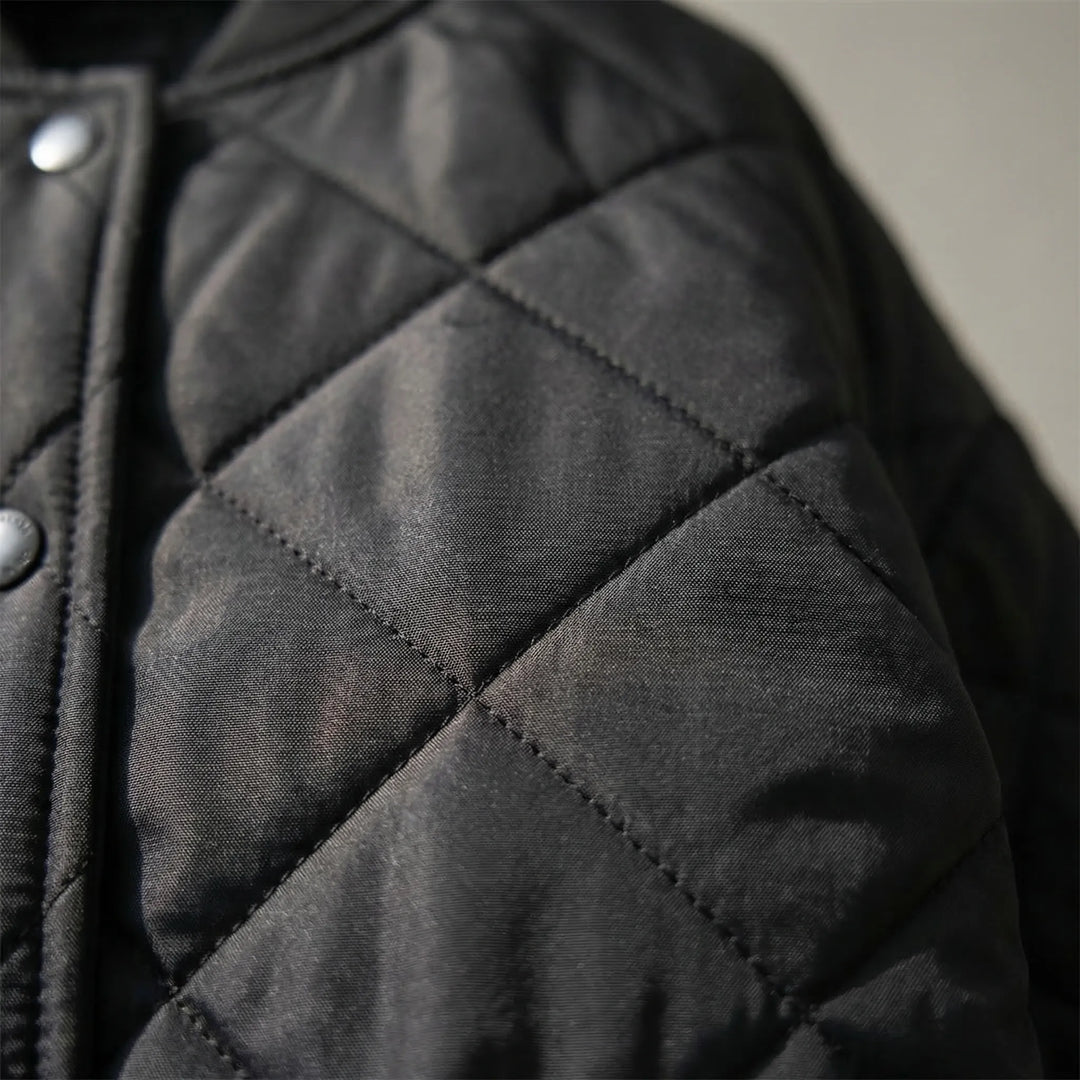 Quilted Cropped Bomber Jacket - Marcella