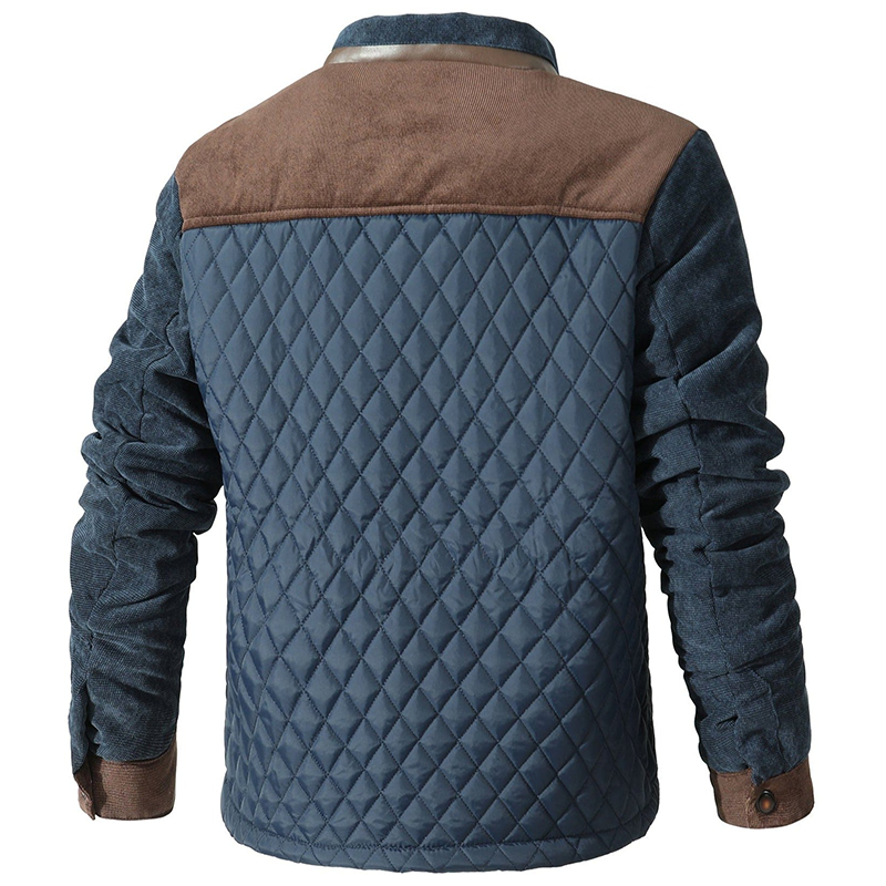 Quilted Front Panel Men's Jacket - Kenneth
