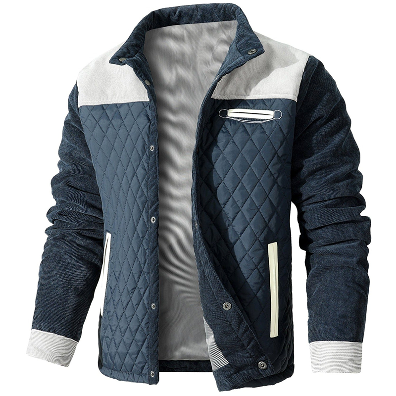Quilted Front Panel Men's Jacket - Kenneth