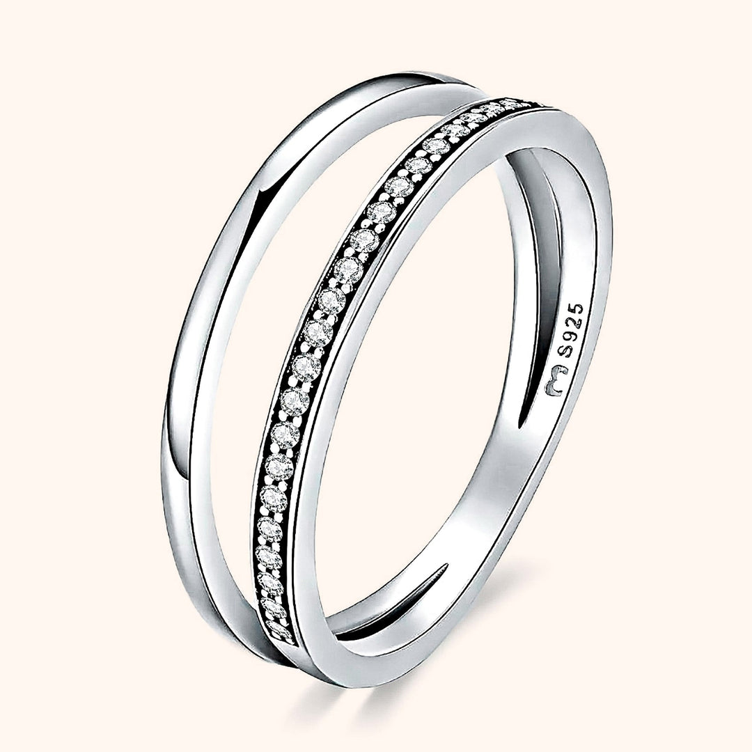 Dubbele Zirkonia Ring - Sienna