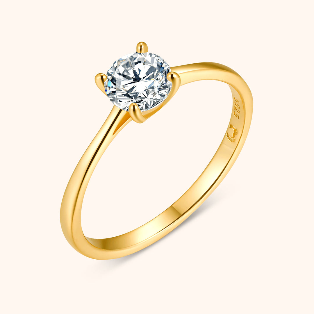 Solitaire Zirconia Ring - Elena