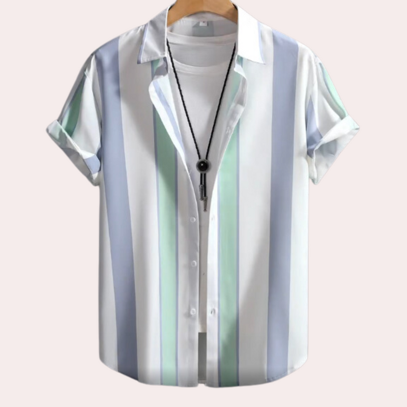 Minimalist Striped Shirt with Button Closure - Felix