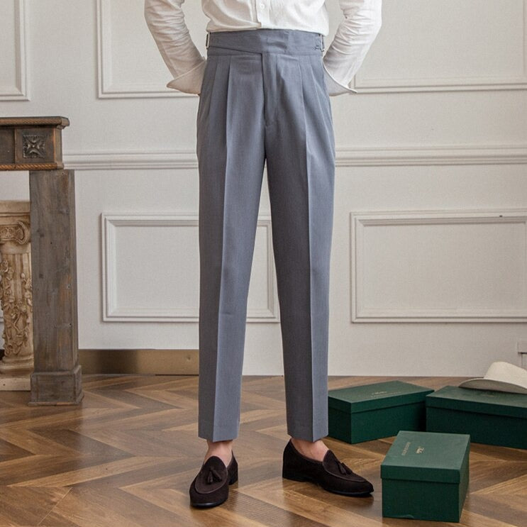Classic Men's Pants with Buckle - Oliver