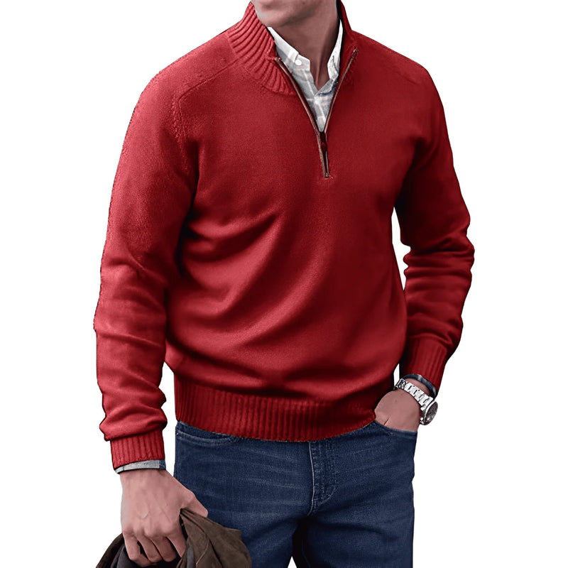 Sweter Sammy Jackson™ Dewitt Elegance | Komfort z kaszmiru z zamkiem błyskawicznym