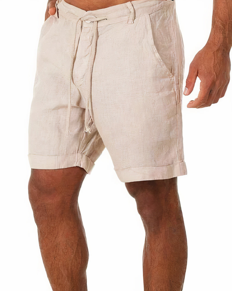 Luksusowe lniane męskie szorty - Armand