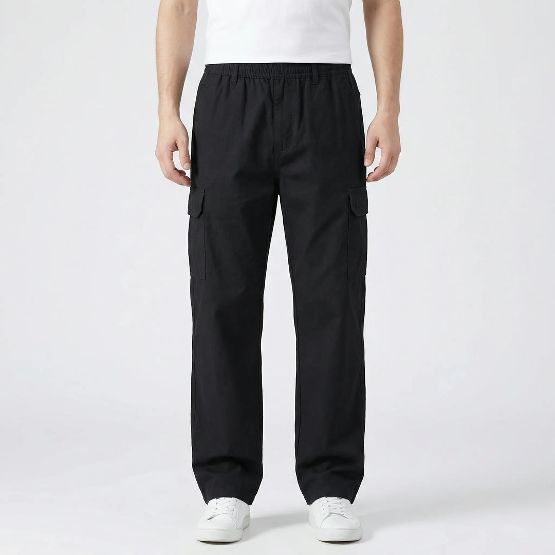 Rechte Cargobroek Met Elastische Taille - Freddie